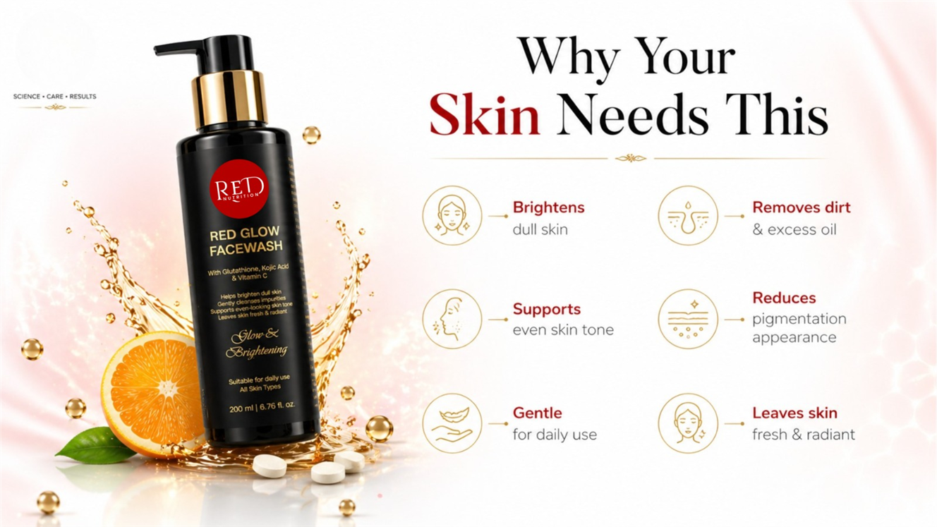 Red Glow Face Wash - Glow and Brightening (200 ml)